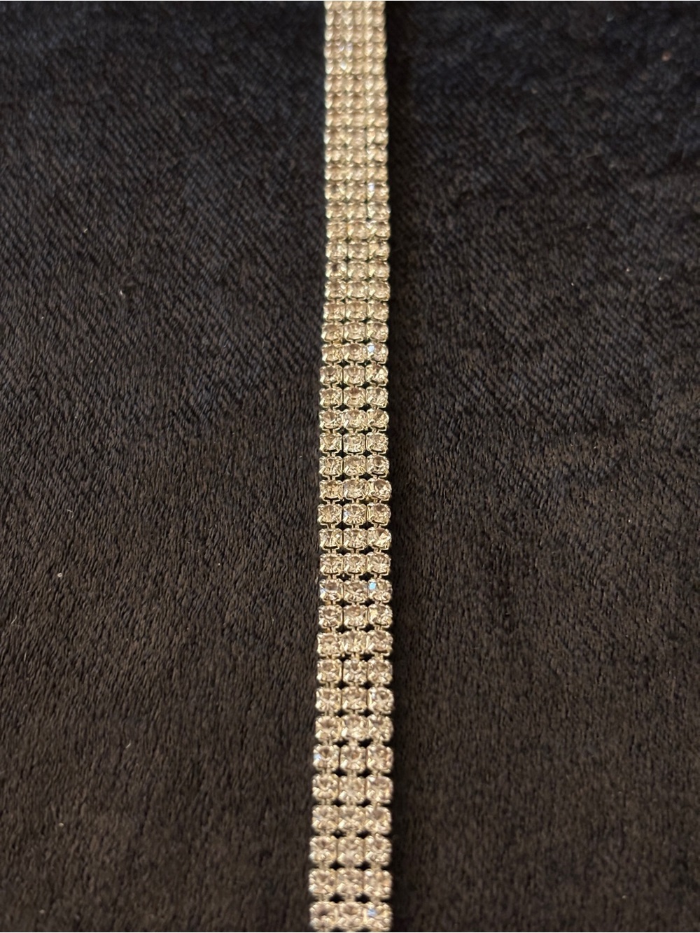 7.8mm Silver Triple Tennis CZ Bracelet 8in. - Picture 15 of 16